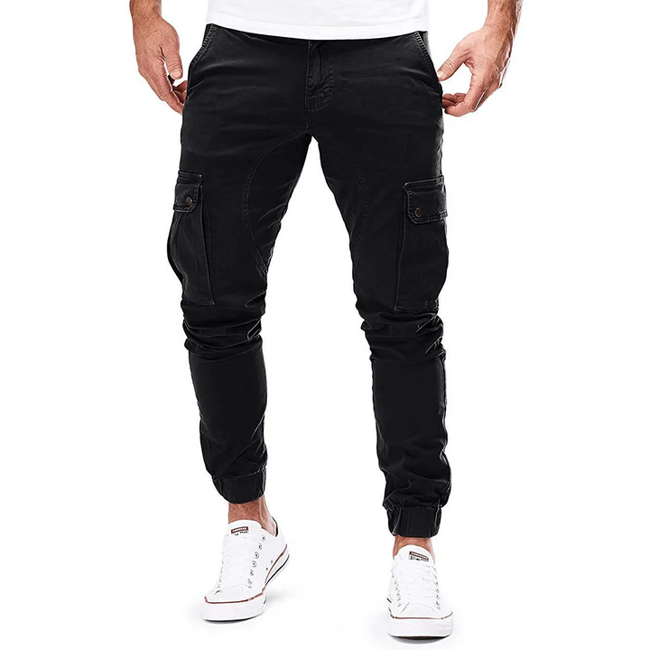 Barnaby | Slim Fit Stretch Cargo Trousers