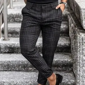 Caleb | Relaxed Wide-Leg Check Trousers