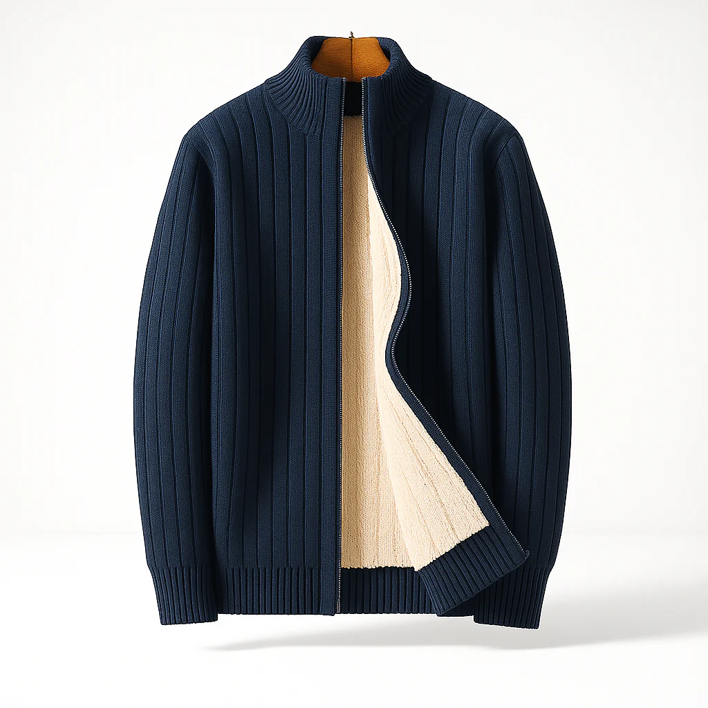 Michael | Zip-Up Knitted Cardigan