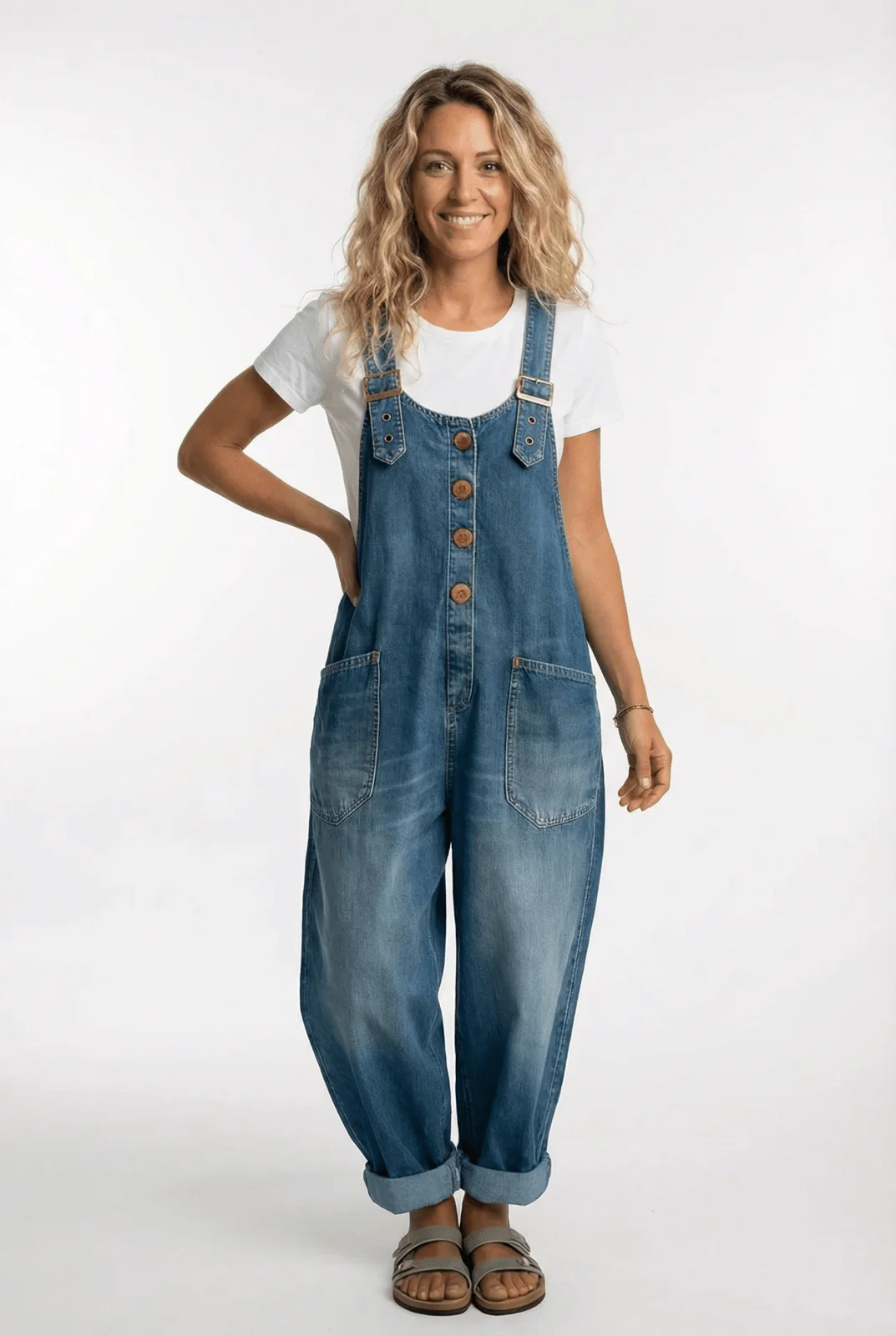 Karen | Relaxed Fit Denim Dungarees