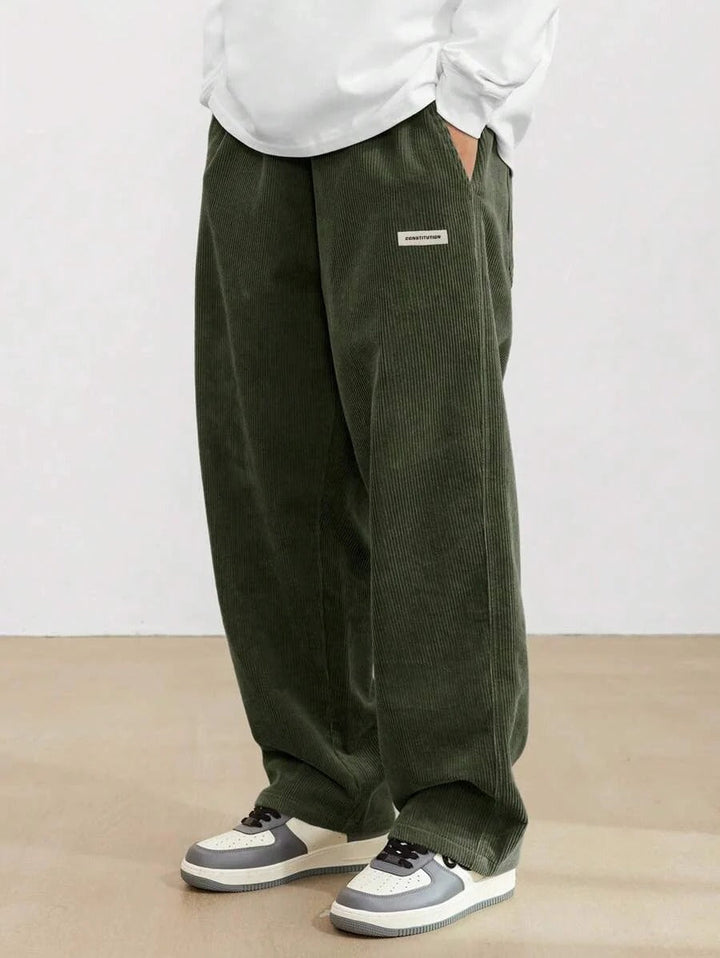 Hugh | Baggy Wide-Leg Trousers with Adjustable Waist