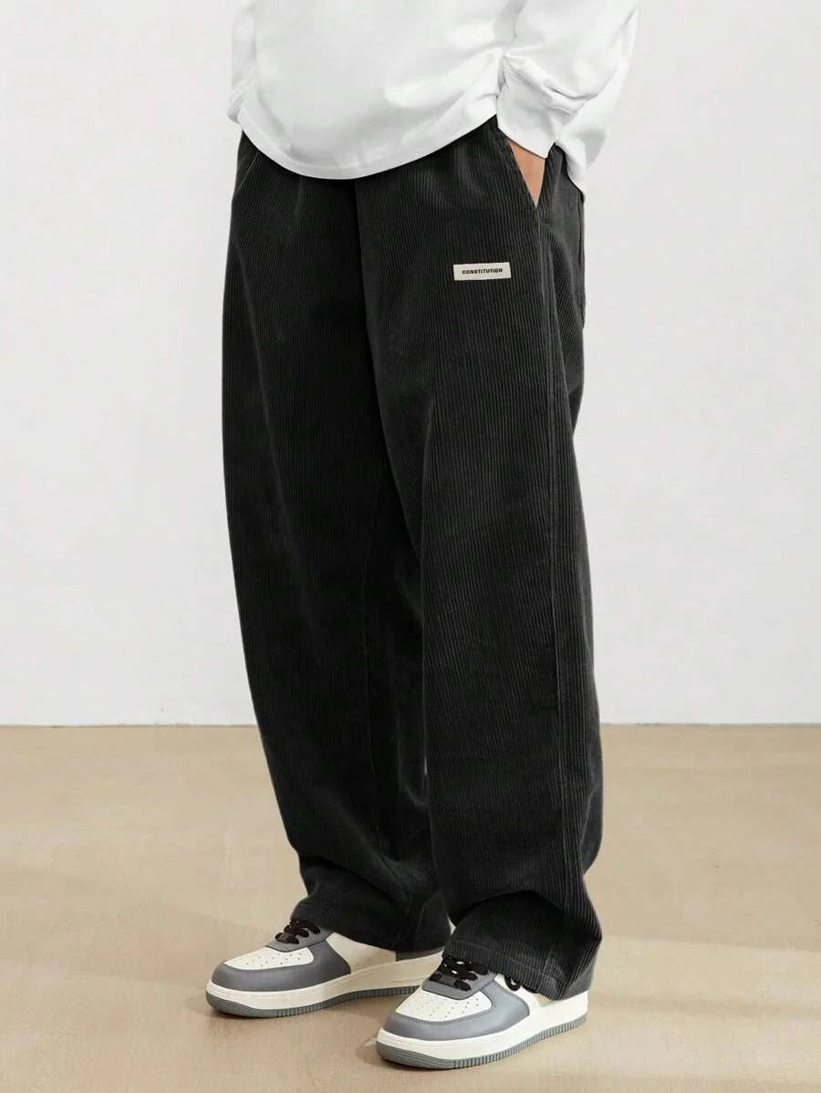 Hugh | Baggy Wide-Leg Trousers with Adjustable Waist