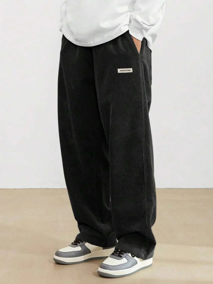 Hugh | Baggy Wide-Leg Trousers with Adjustable Waist