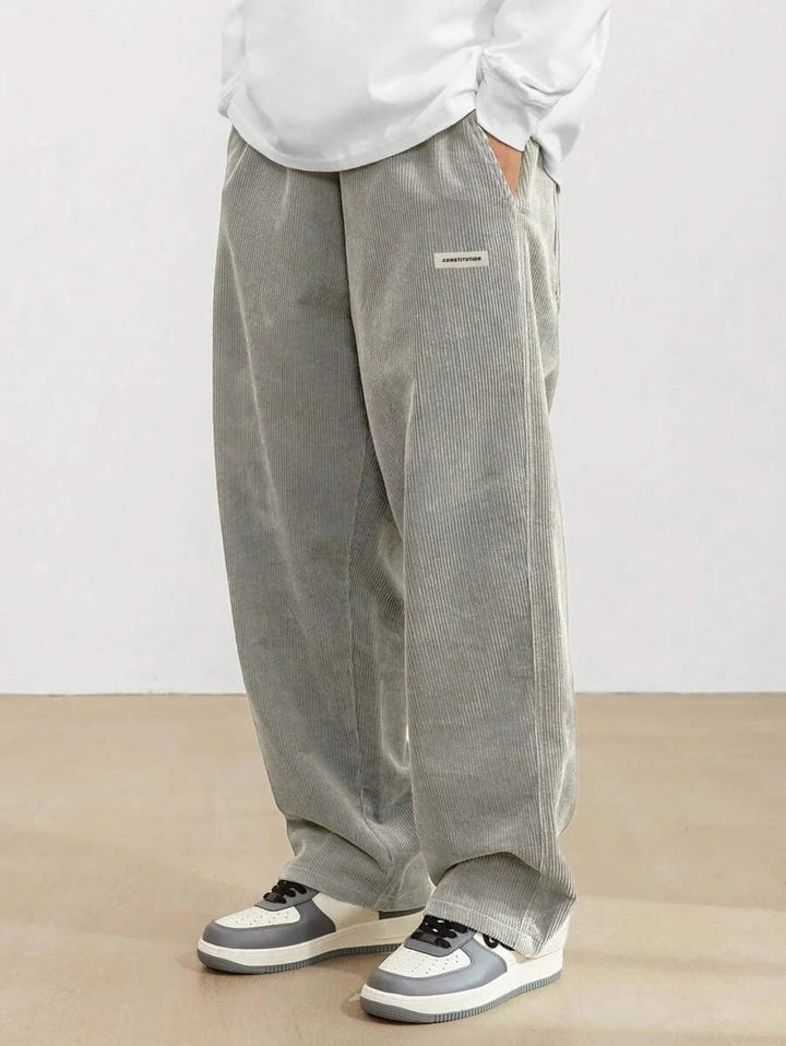 Hugh | Baggy Wide-Leg Trousers with Adjustable Waist