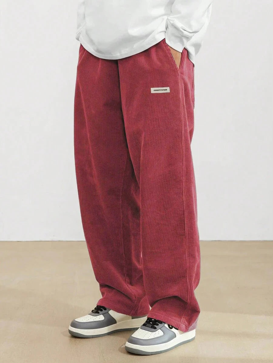 Hugh | Baggy Wide-Leg Trousers with Adjustable Waist