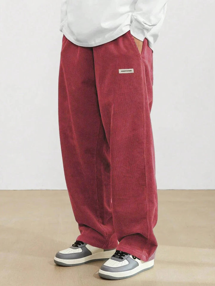 Hugh | Baggy Wide-Leg Trousers with Adjustable Waist