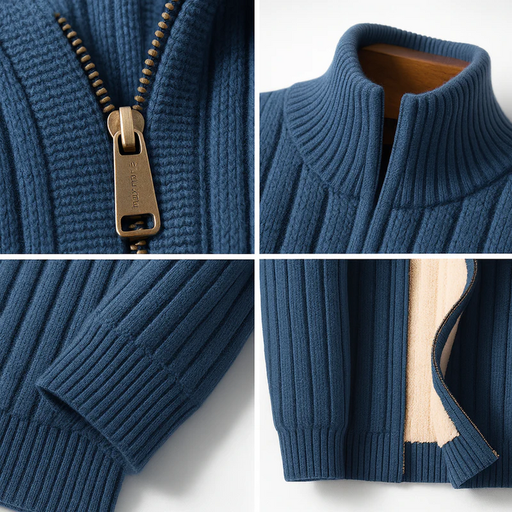 Michael | Zip-Up Knitted Cardigan