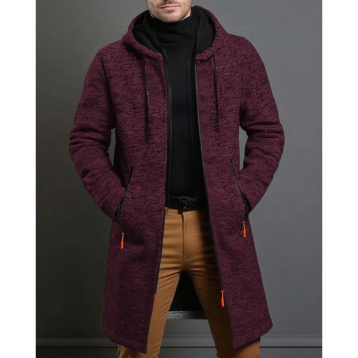 Simon | Minimalist Mid-Length Hooded Coat