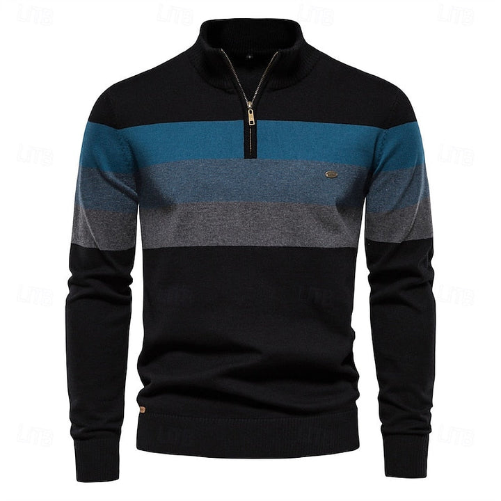 Colin | Colour Block Half-Zip Jumper