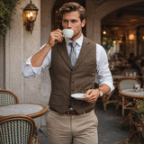 Men's Classic Tweed Suit Gilet | Timeless Sophistication