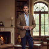 Men's Herringbone Tweed Blazer | Timeless Sophistication, All-Season Comfort