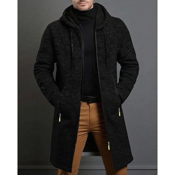 Simon | Minimalist Mid-Length Hooded Coat