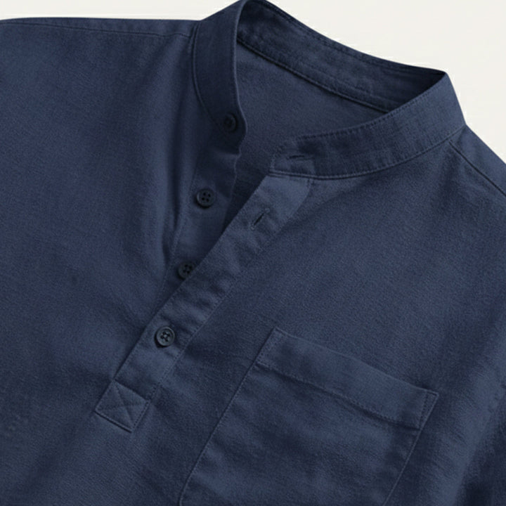 Frank | Relaxed Linen Henley Shirt