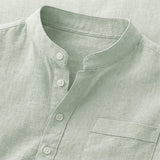 Men's Henley Shirt | Premium Cotton Linen Comfort