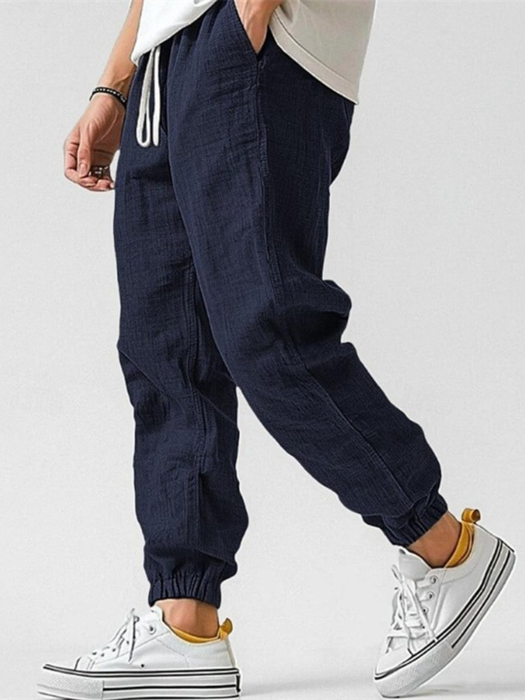 Men's Cotton-Linen Jogger Trousers