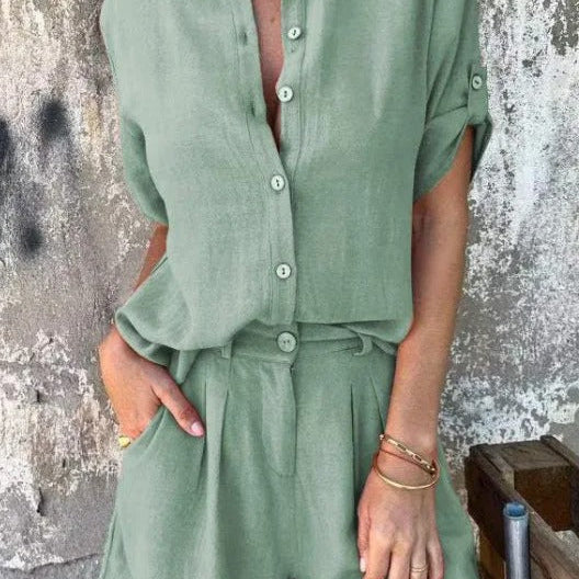 Women's Two Piece Shorts Set | Lightweight Comfort for Summer Days
