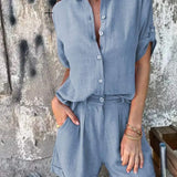 Women's Two Piece Shorts Set | Lightweight Comfort for Summer Days