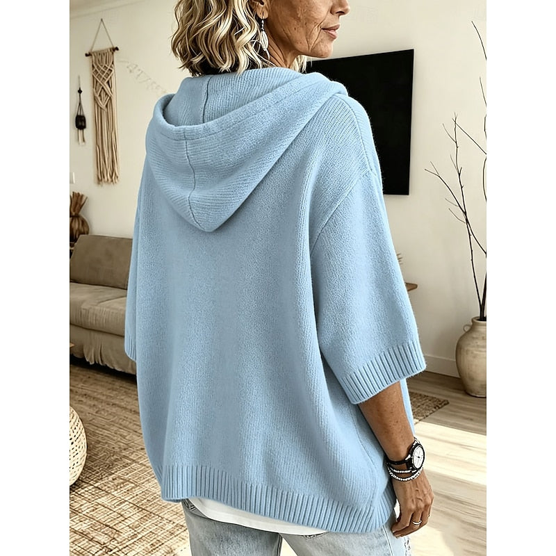 Beatrice | Hooded Jumper with Ribbed Cuffs and Hem