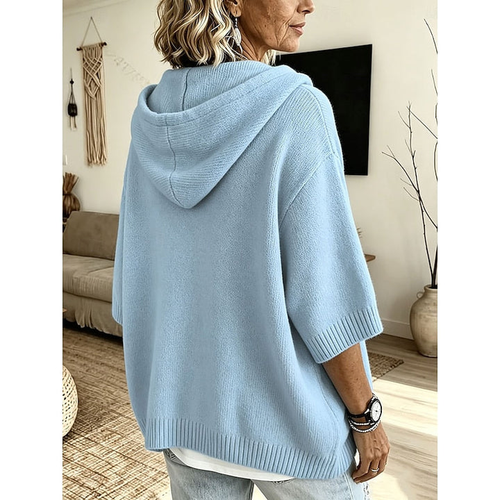 Beatrice | Hooded Jumper with Ribbed Cuffs and Hem
