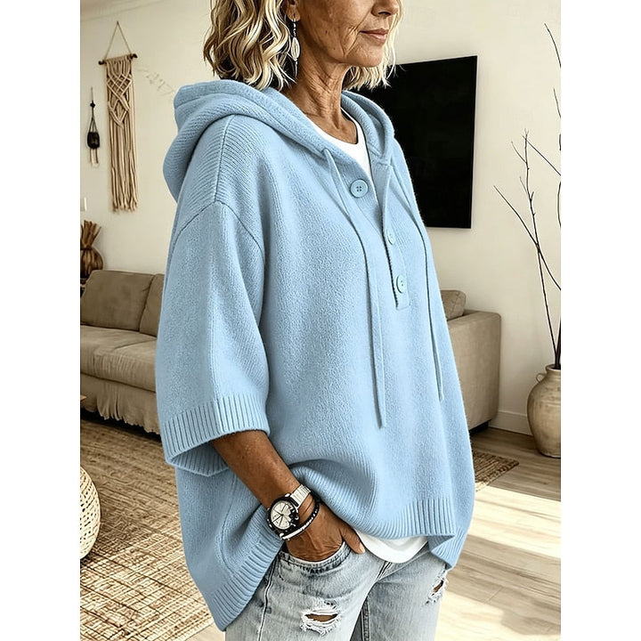 Beatrice | Hooded Jumper with Ribbed Cuffs and Hem