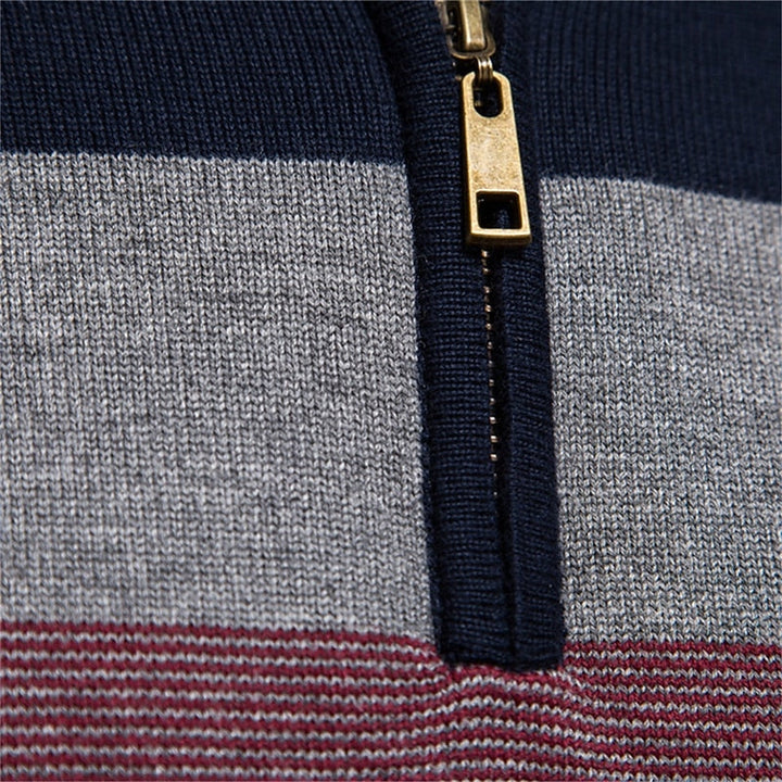 Colin | Colour Block Half-Zip Jumper
