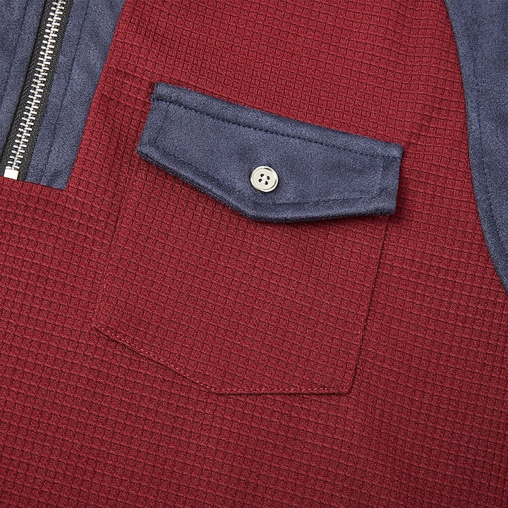Alan | Textured Quarter-Zip Jumper