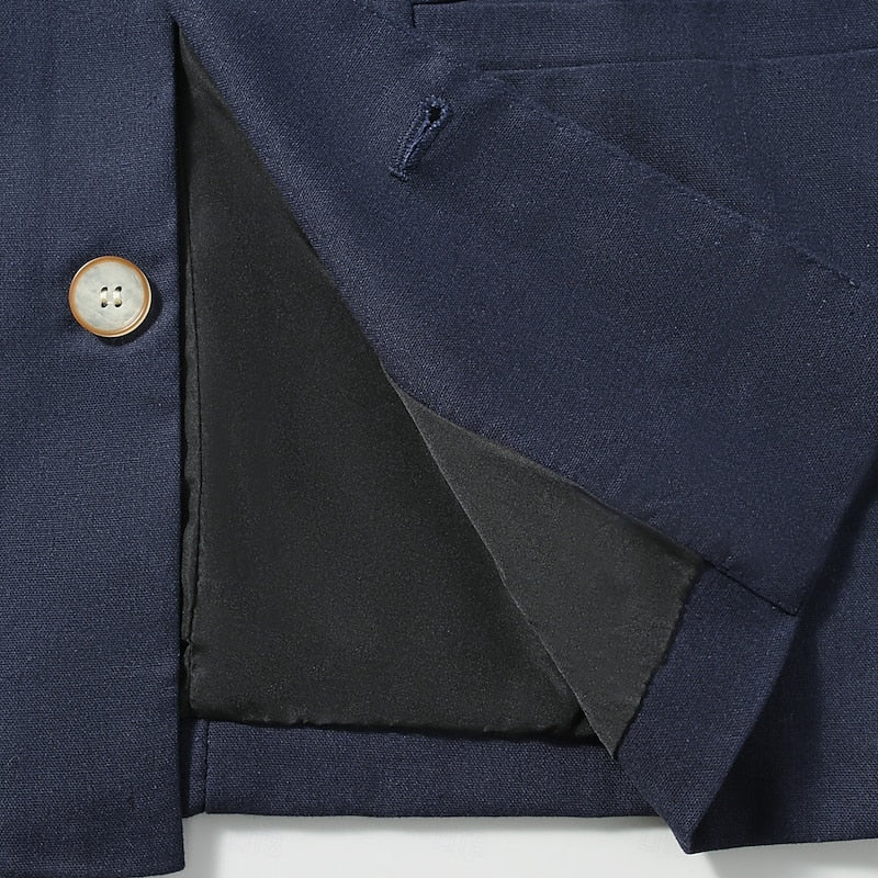 Alexander | Mandarin-Collar Button Jacket