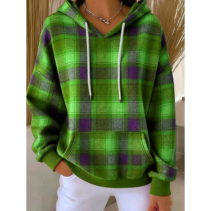 Julie | Checked Hooded Sweatshirt