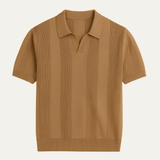 Men's Short Sleeve Knitted Polo Shirt | Casual Comfort & Trendy Style