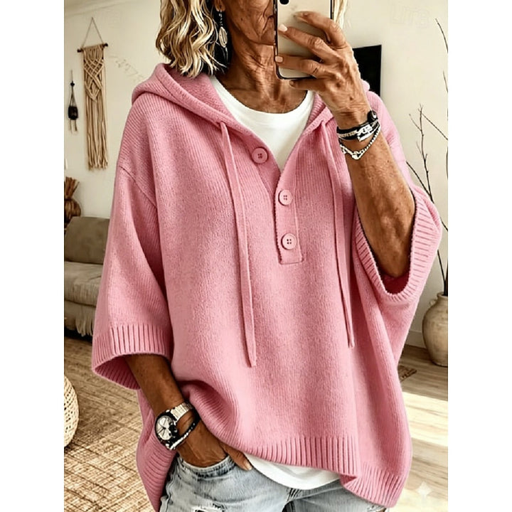 Beatrice | Hooded Jumper with Ribbed Cuffs and Hem