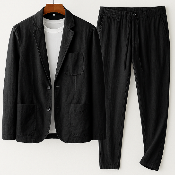 Spencer | Linen Summer Suit with Drawstring Waist