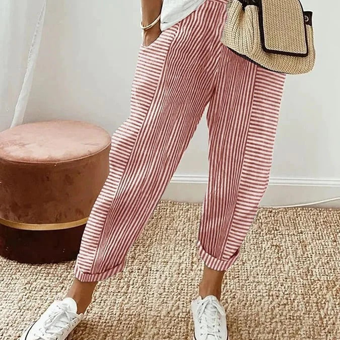 Striped Comfort Pants | Relaxed Fit and Timeless Style