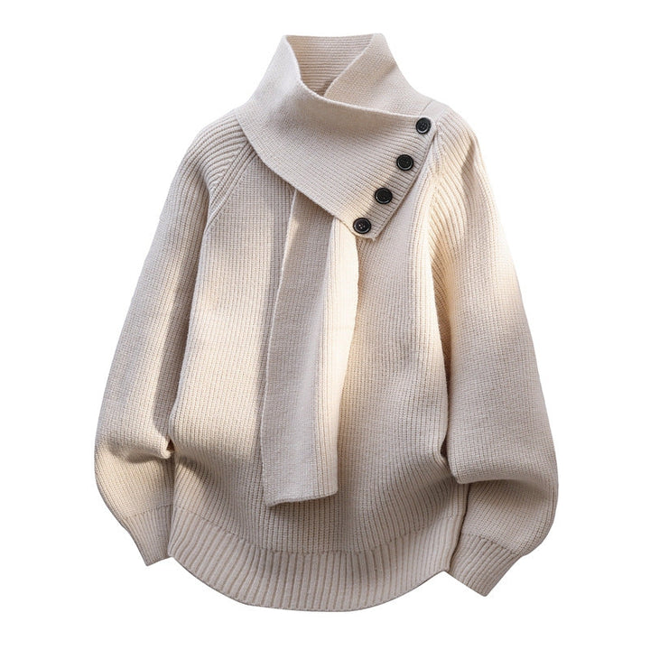 Nia | Scarf-Neck Knit Jumper