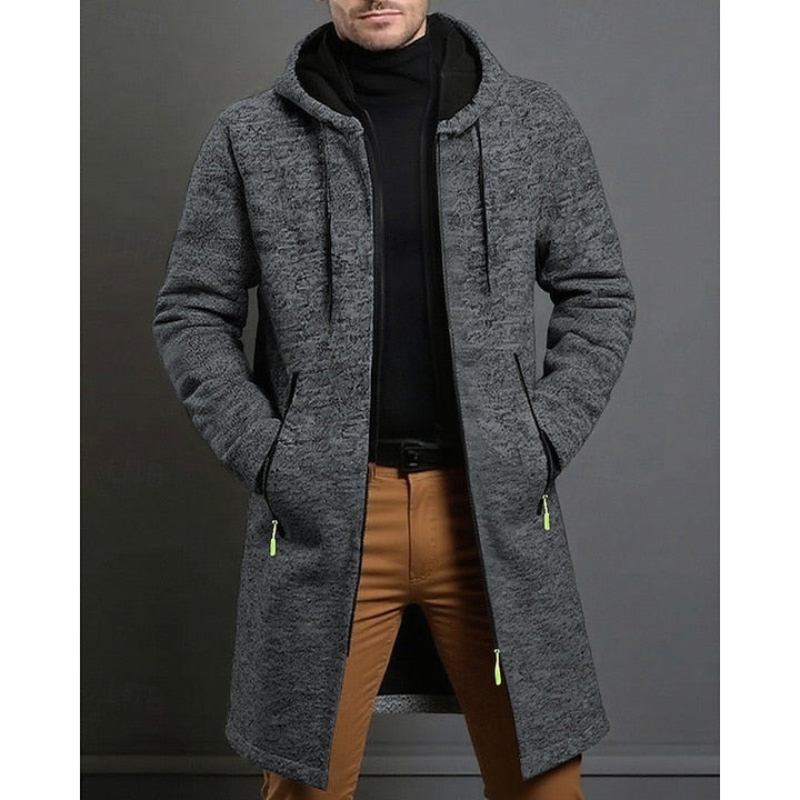 Simon | Minimalist Mid-Length Hooded Coat