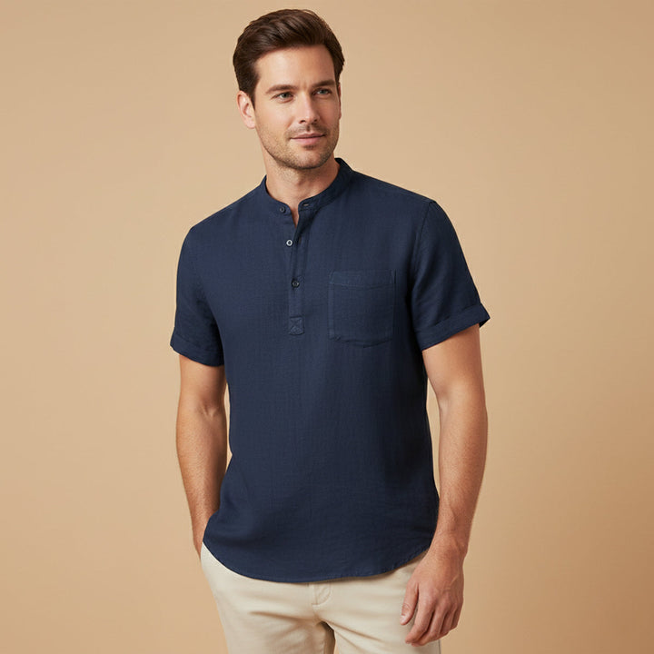 Frank | Relaxed Linen Henley Shirt