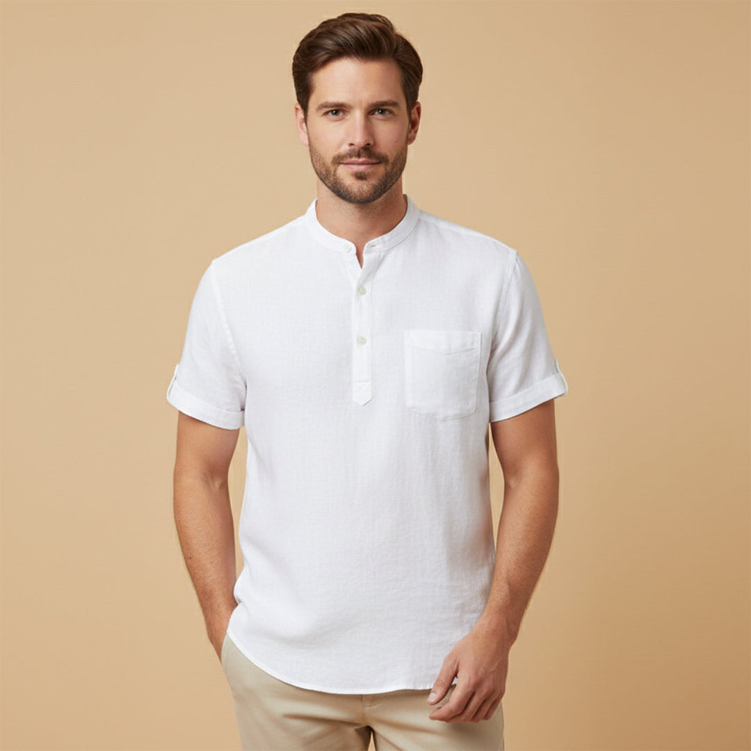 Frank | Relaxed Linen Henley Shirt