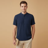 Men's Cotton Linen Henley Shirt | Breathable Summer Comfort
