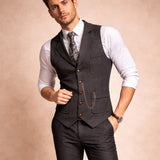 Men's Classic Tweed Suit Gilet | Timeless Sophistication