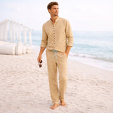 Men's Summer Sets | Retro Cotton & Linen Comfort