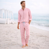 Men's Summer Sets | Retro Cotton & Linen Comfort