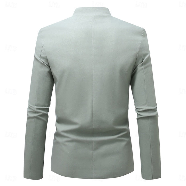 Alexander | Mandarin-Collar Button Jacket