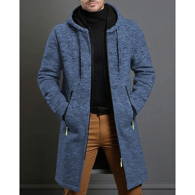 Simon | Minimalist Mid-Length Hooded Coat