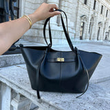 Structured Shopper Bag with Gold-Tone Hardware | Refined Utility, Timeless Style