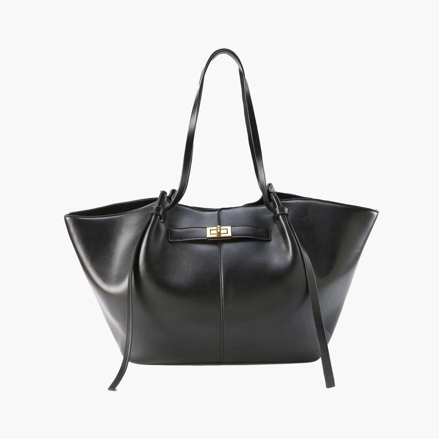 Structured Shopper Bag with Gold-Tone Hardware | Refined Utility, Timeless Style