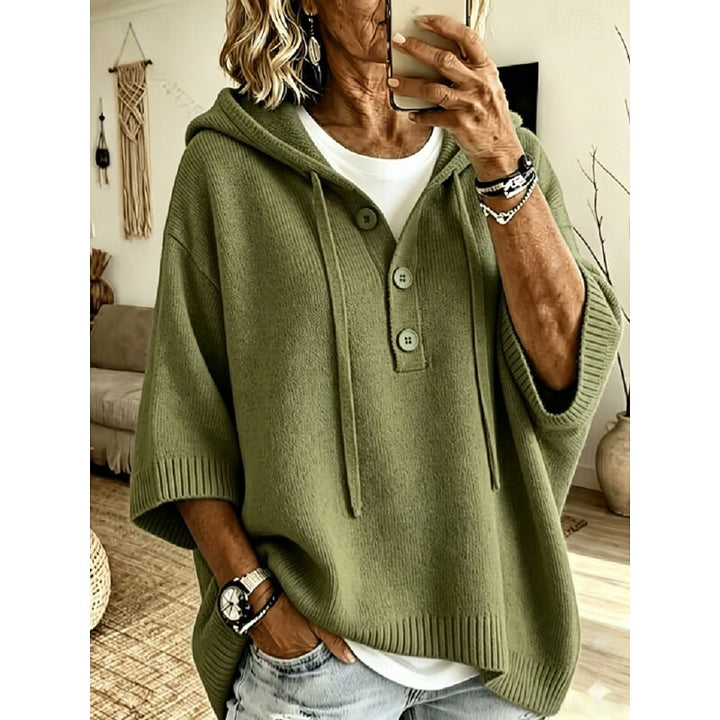 Beatrice | Hooded Jumper with Ribbed Cuffs and Hem